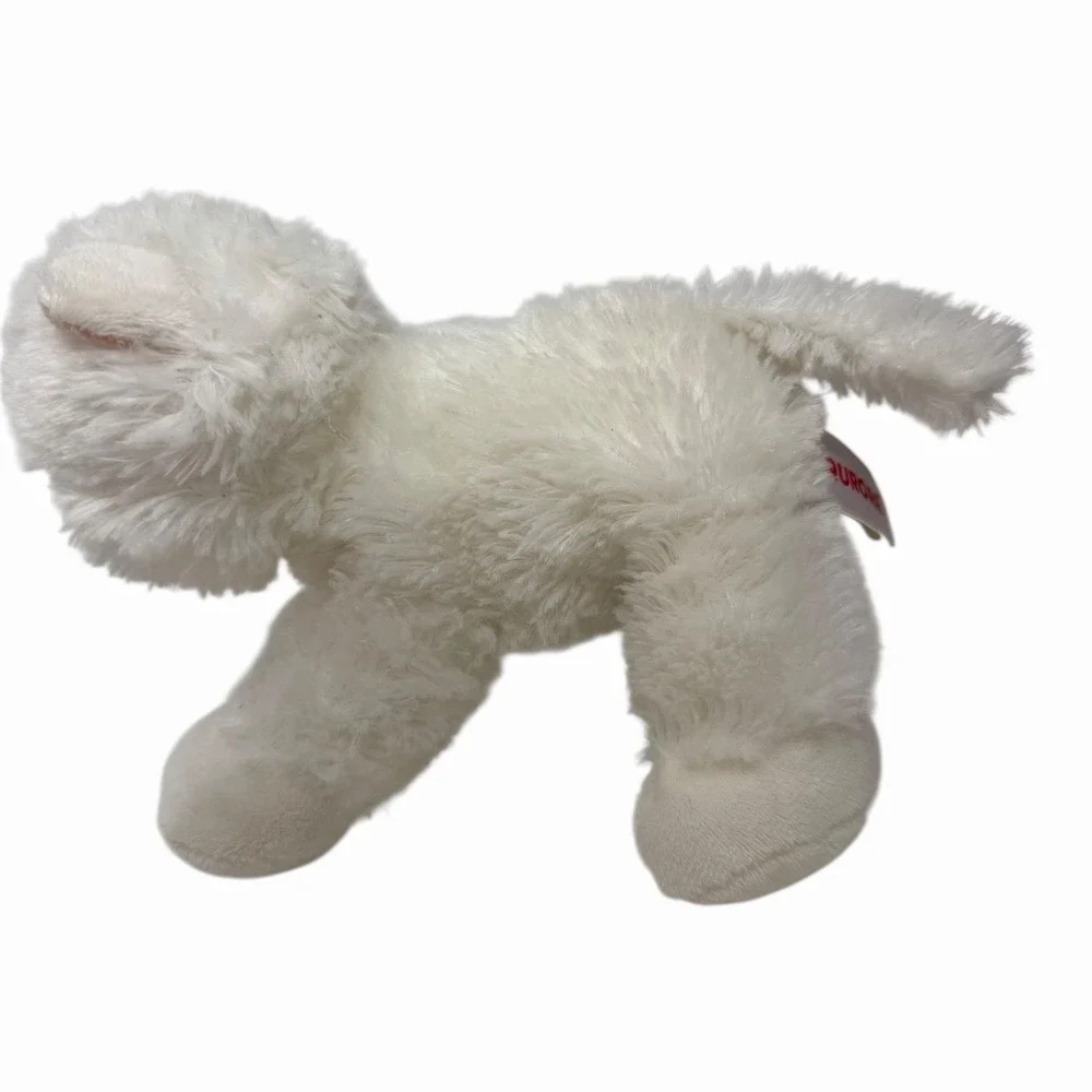 Aurora Flopsies White Kitty Cat‎ Plush with Blue Eyes 7